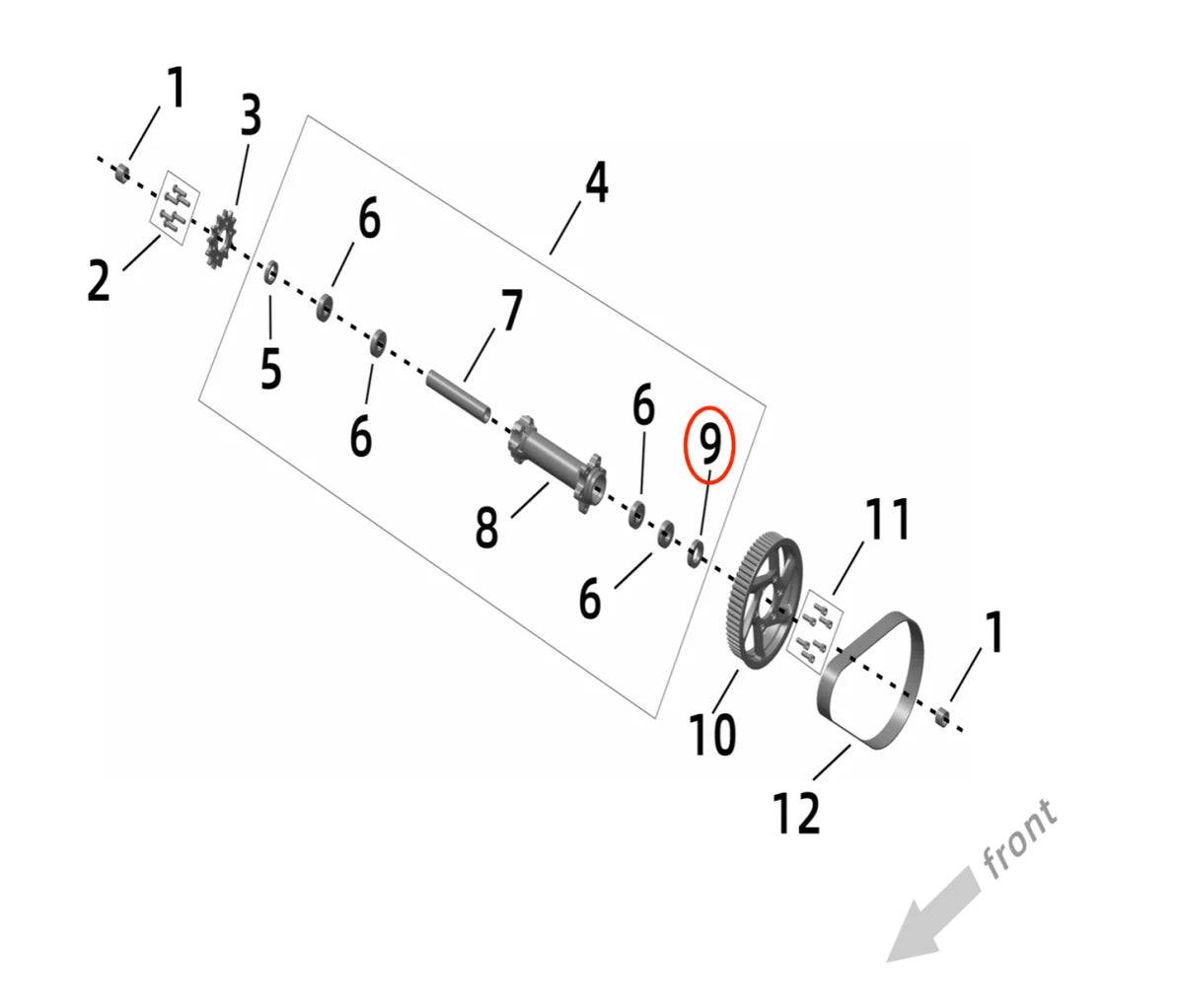 Ultra Bee Left Jackshaft Seal