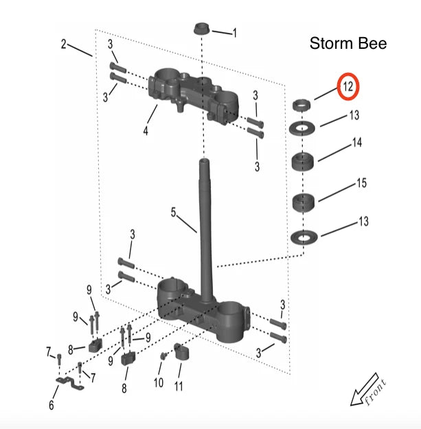 Ultra Bee / Storm Bee Steering Adjustment Nut
