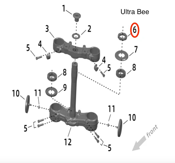 Ultra Bee / Storm Bee Steering Adjustment Nut