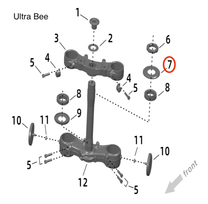 Ultra Bee / Storm Bee Top Steering Head Gasket