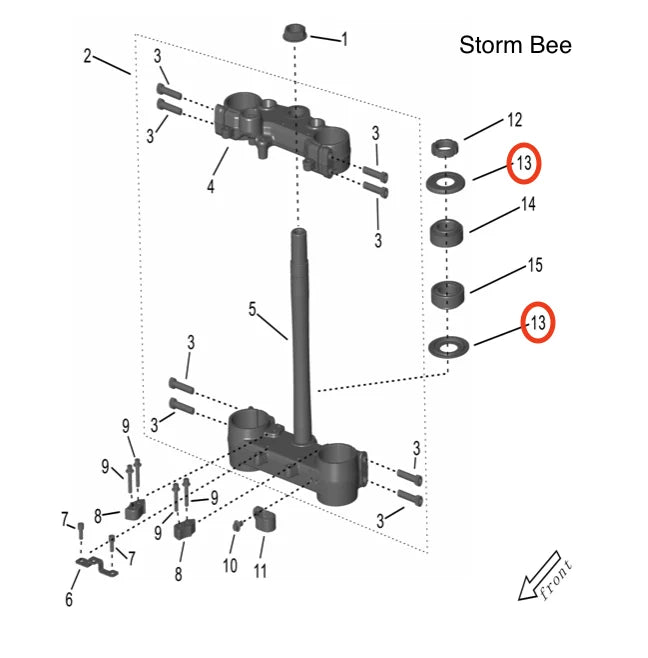 Ultra Bee / Storm Bee Top Steering Head Gasket